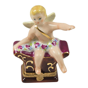 Rochard "Sitting Angel" Limoges Box