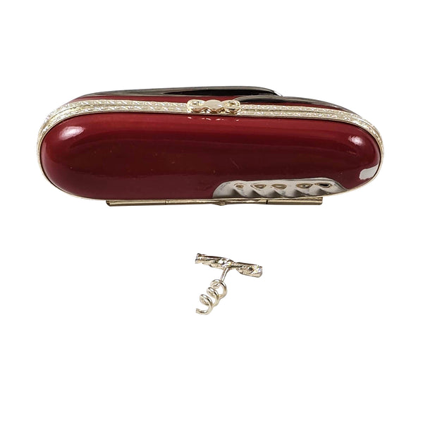 Load image into Gallery viewer, Rochard "Swiss Army Knife with Removable Cork Screw" Limoges Box
