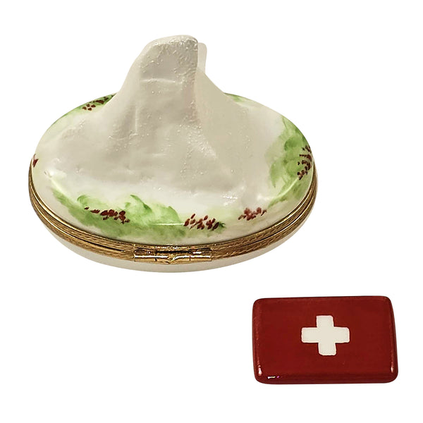 Load image into Gallery viewer, Rochard &quot;Matterhorn with Removable Swiss Flag&quot; Limoges Box

