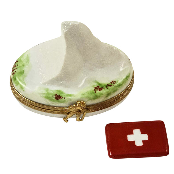 Load image into Gallery viewer, Rochard &quot;Matterhorn with Removable Swiss Flag&quot; Limoges Box
