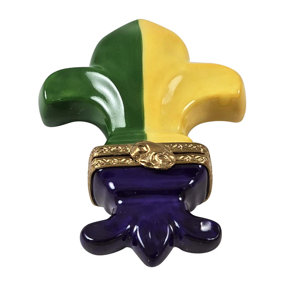 Load image into Gallery viewer, Rochard "Mardi Gras Fleur De Lys" Limoges Box
