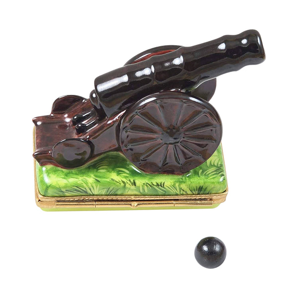 Load image into Gallery viewer, Rochard "Cannon with Removable Cannon Ball" Limoges Box
