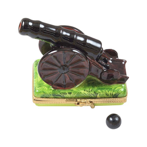Rochard "Cannon with Removable Cannon Ball" Limoges Box