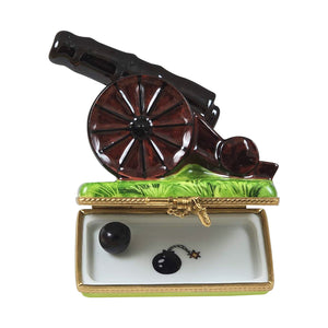 Rochard "Cannon with Removable Cannon Ball" Limoges Box