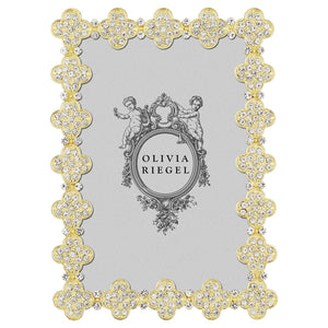 Olivia Riegel Gold Pavé Clover 4" x 6" Frame