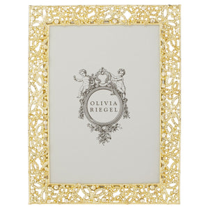 Olivia Riegel Gold Papillon with Jonquil Crystals 5" x 7" Frame