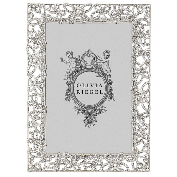 Load image into Gallery viewer, Olivia Riegel Silver Papillon with Crystals 4&quot; x 6&quot; Frame
