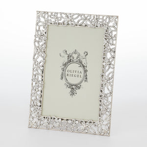 Olivia Riegel Silver Papillon with Crystals 4" x 6" Frame