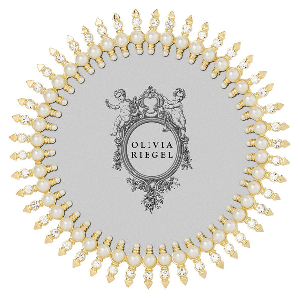 Load image into Gallery viewer, Olivia Riegel Gold Pearl Jubilee 5&quot; Round Frame

