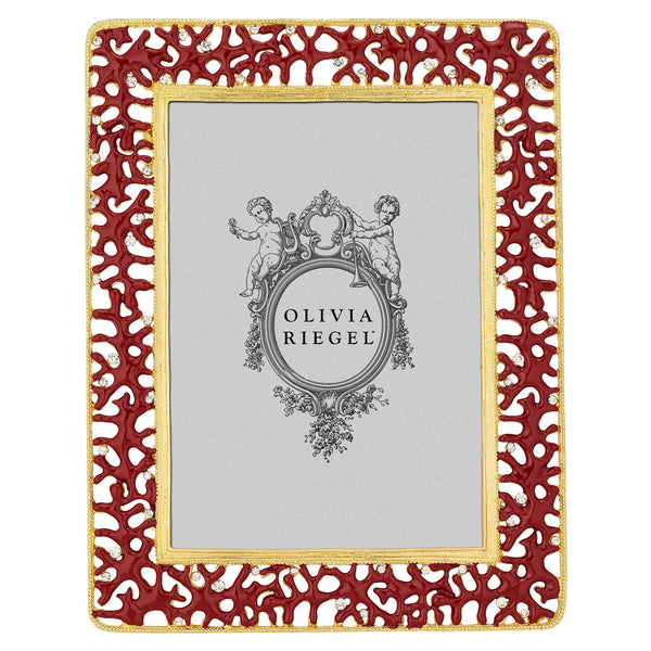 Load image into Gallery viewer, Olivia Riegel Coral Enamel 5" x 7" Frame
