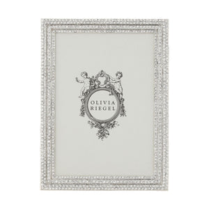 Olivia Riegel Silver Classic Crystal Pavé 5" x 7" Frame