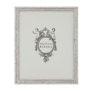 Olivia Riegel Silver Classic Crystal Pavé 8" x 10" Frame