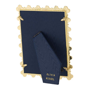 Olivia Riegel Light Blue Enamel Clover 5" x 7" Frame, Gold