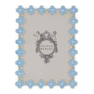 Olivia Riegel Light Blue Enamel Clover 5" x 7" Frame, Gold