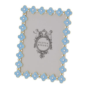 Olivia Riegel Light Blue Enamel Clover 5" x 7" Frame, Gold