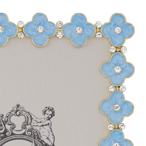 Olivia Riegel Light Blue Enamel Clover 5" x 7" Frame, Gold