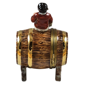Rochard "Sommelier on Wine Barrel" Limoges Box
