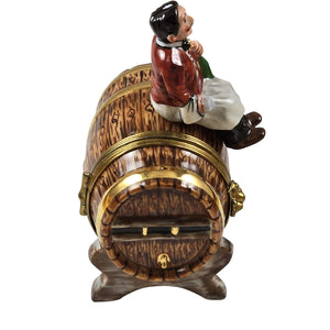 Rochard "Sommelier on Wine Barrel" Limoges Box