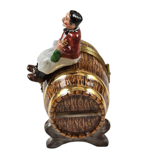Rochard "Sommelier on Wine Barrel" Limoges Box