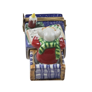 Rochard "Christmas Mouse in Matchbox" Limoges Box