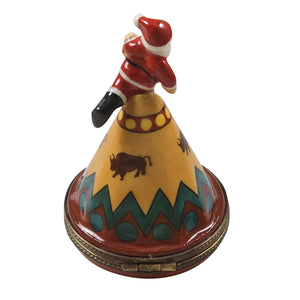 Rochard "Tepee Santa" Limoges Box