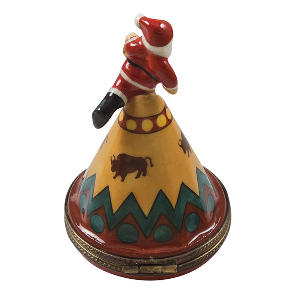 Load image into Gallery viewer, Rochard &quot;Tepee Santa&quot; Limoges Box
