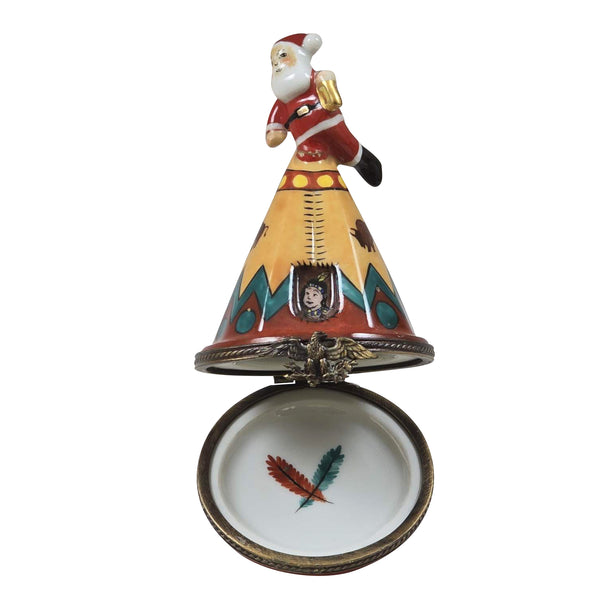 Load image into Gallery viewer, Rochard &quot;Tepee Santa&quot; Limoges Box

