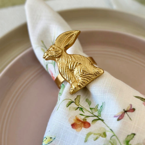 Bodrum Linens Rabbit - Napkin Rings - Set of 4