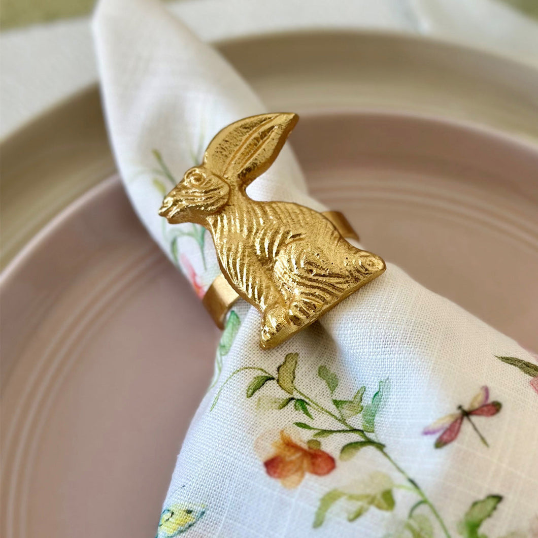 Bodrum Linens Rabbit - Napkin Rings - Set of 4