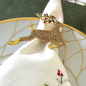 Bodrum Linens Reindeer - Napkin Rings - Set of 4