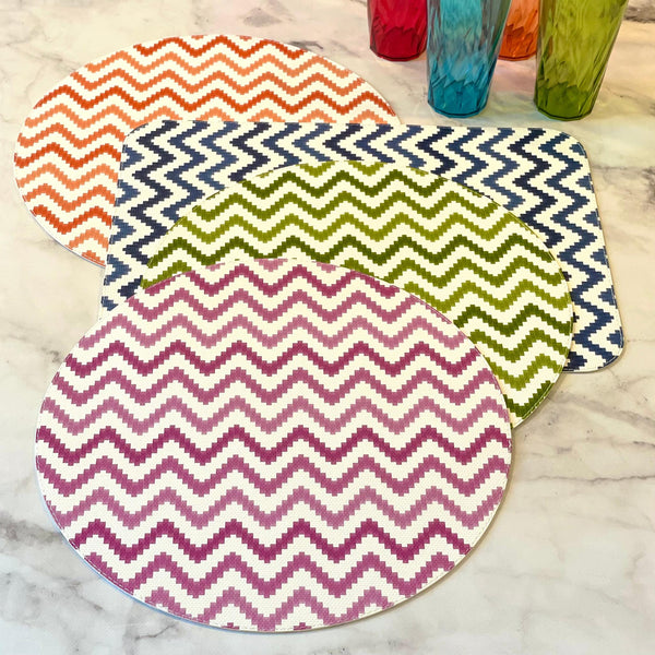 Load image into Gallery viewer, Bodrum Linens Ripple Round - Easy Care Placemats - Set of 4

