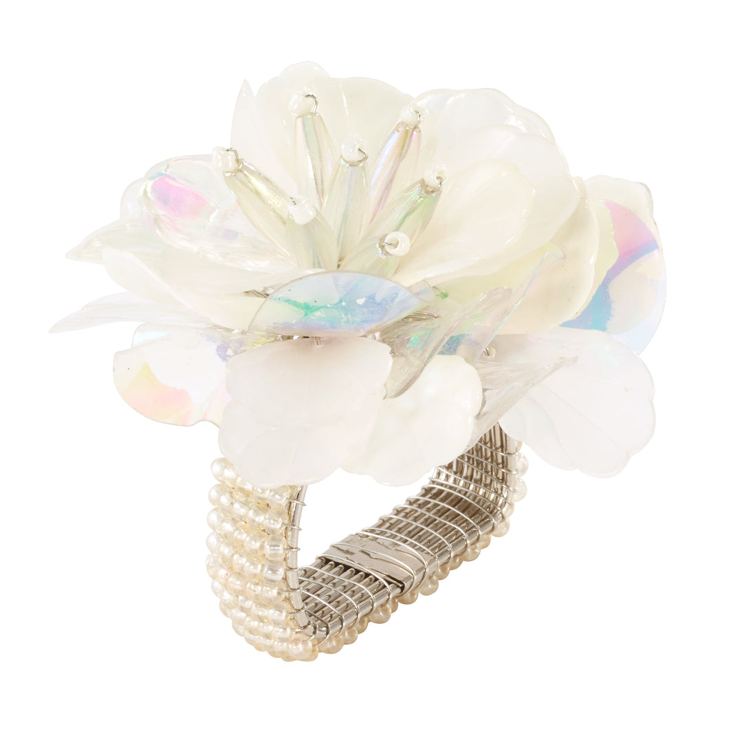 Bodrum Linens Roselily - Napkin Rings - Set of 4