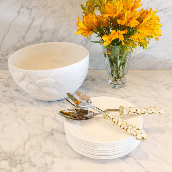 Load image into Gallery viewer, Olivia Riegel Dogwood Salad Serving Set
