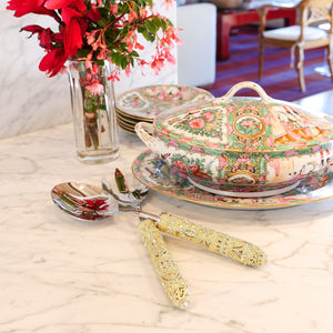 Olivia Riegel Gold Windsor Salad Serving Set