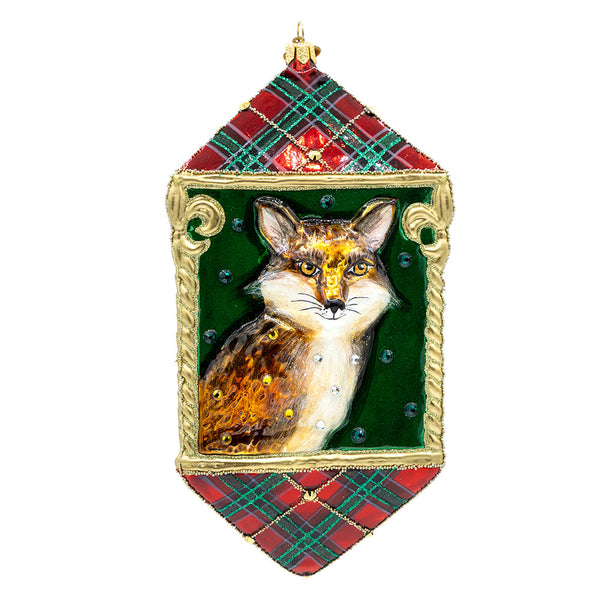 Load image into Gallery viewer, Jay Strongwater Plaid Woodland Animal Ornament
