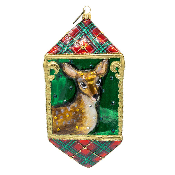 Load image into Gallery viewer, Jay Strongwater Plaid Woodland Animal Ornament

