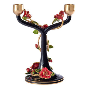 Jay Strongwater Lisha Night Bloom Double Candlestick
