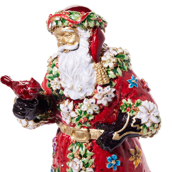 Load image into Gallery viewer, Jay Strongwater Floral Santa
