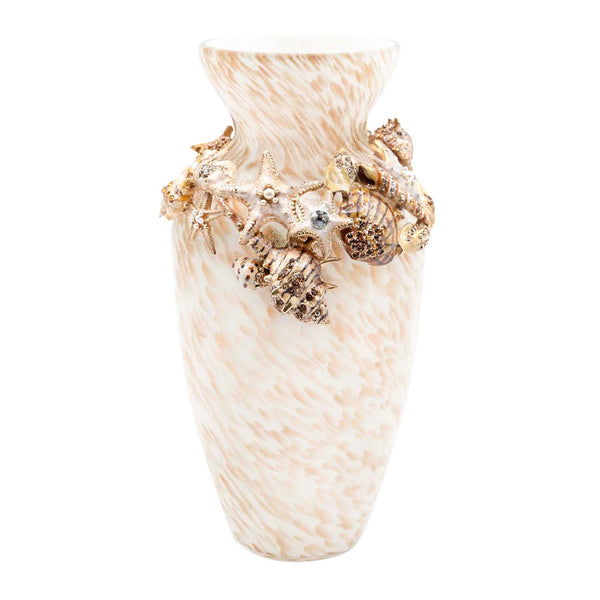 Load image into Gallery viewer, Jay Strongwater Nerina Tropical Shell Vase
