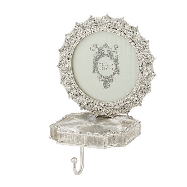 Load image into Gallery viewer, Olivia Riegel Silver Windsor Round Frame Stocking Holder

