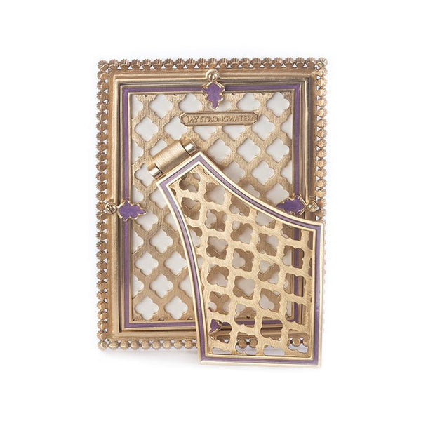 Load image into Gallery viewer, Jay Strongwater Lorraine Stone Edge 4" x 6" Picture Frame - Lavender
