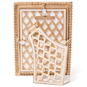 Jay Strongwater Lorraine Stone Edge 4" x 6" Picture Frame - Boudoir