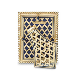 Jay Strongwater Lorraine Stone Edge 4" x 6" Picture Frame - Delft Garden