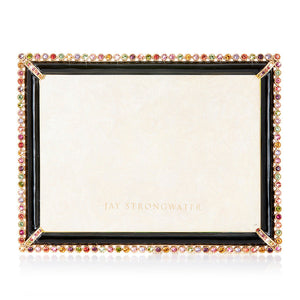 Jay Strongwater Lucas Stone Edge 5" x 7" Picture Frame - Jewel