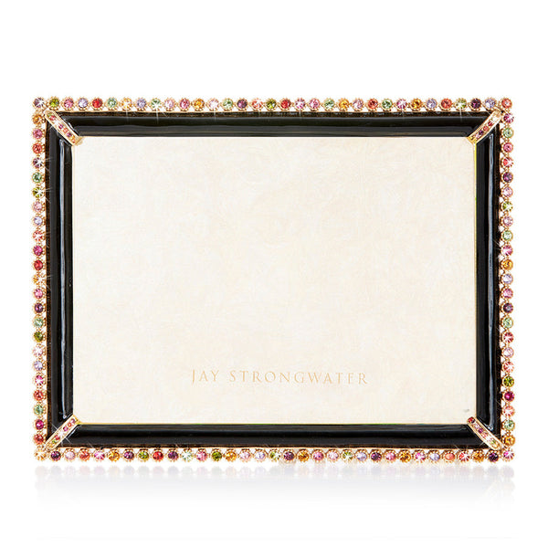Load image into Gallery viewer, Jay Strongwater Lucas Stone Edge 5" x 7" Picture Frame - Jewel
