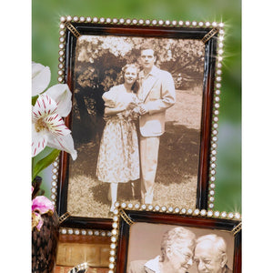 Jay Strongwater Lucas Stone Edge 5" x 7" Picture Frame - Safari