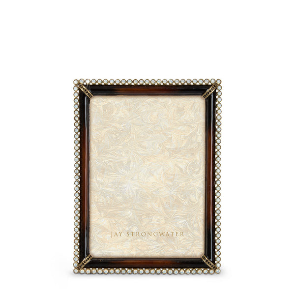 Load image into Gallery viewer, Jay Strongwater Lucas Stone Edge 5" x 7" Picture Frame - Safari
