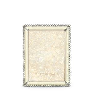 Jay Strongwater Lucas Stone Edge 5" x 7" Picture Frame - Crystal Pearl