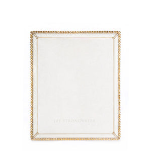 Jay Strongwater Laetitia Stone Edge 8" x 10" Picture Frame - Gold