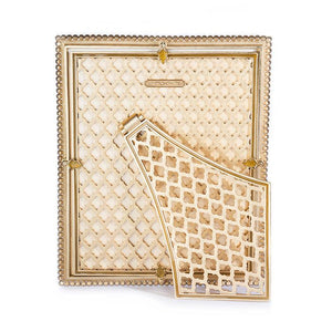 Jay Strongwater Laetitia Stone Edge 8" x 10" Picture Frame - Gold